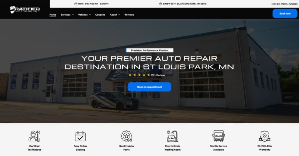 Ratified Motorsport - EV repair in Chaska, Minnesota